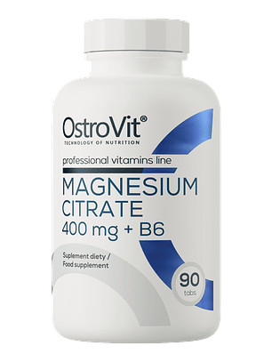 MAGNESIUM Citrate 400 mg + B6 - 90 tabs / 30 servicios