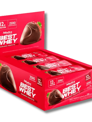 BEST WHEY ZERO 12 grs Protein Bar - 12 unidades / 49 grs, frutilla perfecta