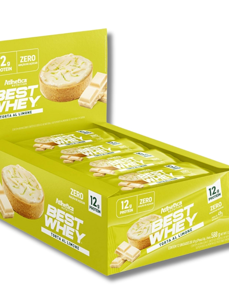 BEST WHEY ZERO 12 grs Protein Bar - 12 unidades / 49 grs, torta al limone 1