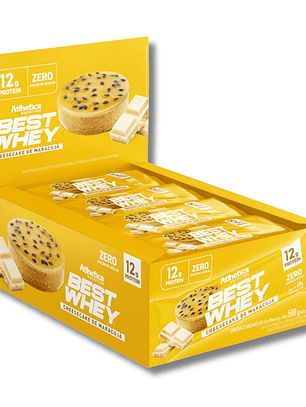 BEST WHEY ZERO 12 grs Protein Bar - 12 unidades / 49 grs, cheesecake de maracuyá