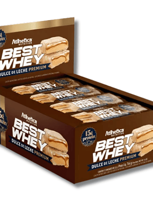 BEST WHEY ZERO 15 grs Protein Bar - 12 unidades / 62 grs, dulce de leche PREMIUM
