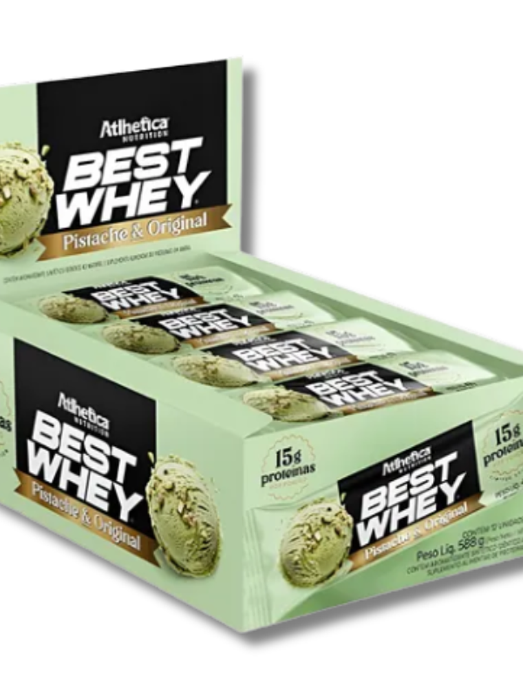 BEST WHEY ZERO 15 grs Protein Bar - 12 unidades / 62 grs, pistacho & original 1