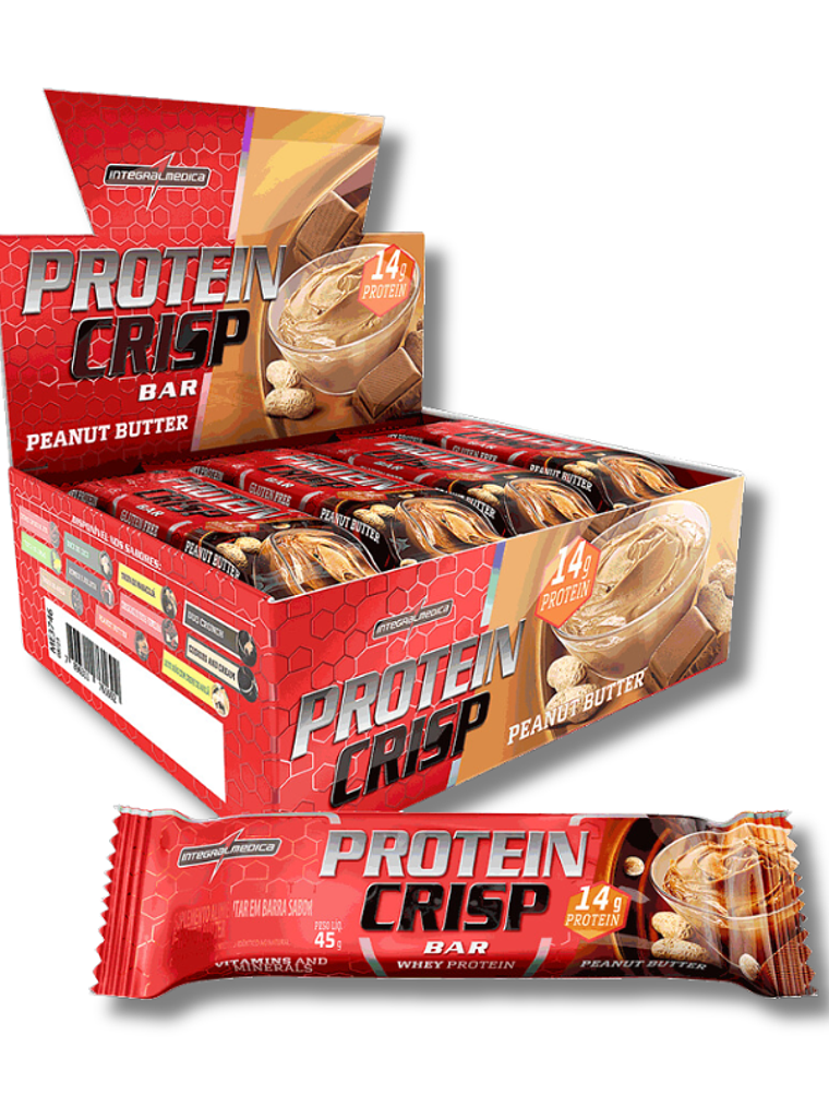 CRISP BAR 14 grs Protein - 12 unidades / 45 grs, peanut butter 1