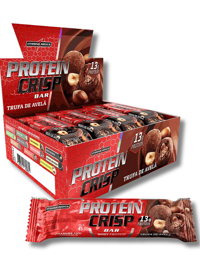 CRISP BAR 13 grs Protein - 12 unidades / 45 grs, trufa de avellana 1