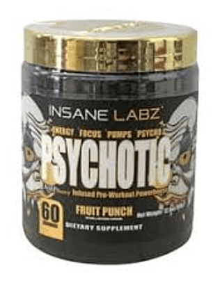 Psychotic TEST Infused Pre-Workout USA - 276 grs / 30 servicios, watermelon
