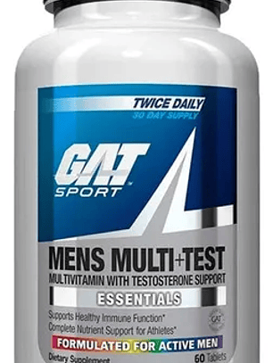 Mens MULTI+TEST Multivitamin with Testosterone Support USA - 60 tabs / 30 servicios
