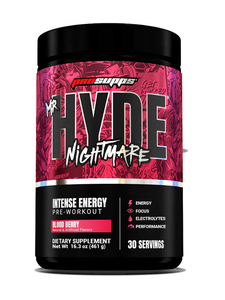 Mr Hyde NIGHTMARE Intense Energy PRE-WORKOUT - 461 grs / 30 servicios, blood berry 1