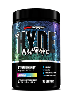 Mr Hyde NIGHTMARE Intense Energy PRE-WORKOUT - 462 grs / 30 servicios, jawbreaker