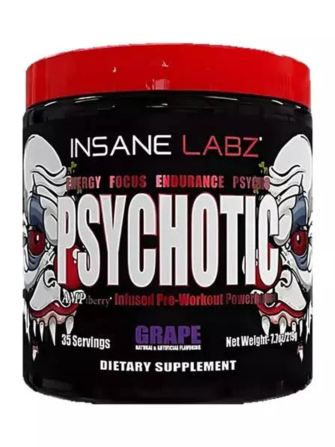 Psychotic GOLD Infused Pre-Workout USA - 202 grs / 35 servicios, grape 1