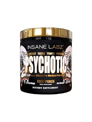 Psychotic GOLD Infused Pre-Workout USA - 204 grs / 35 servicios, fruit punch