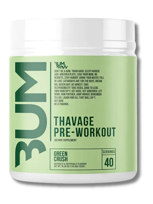 BUM THAVAGE Pre-Workout USA - 520 grs / 40 servicios, green crush