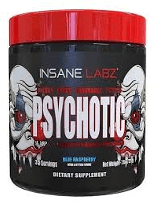 Psychotic SAW High Pre Workout USA - 188 grs / 30 servicios, blue raspberry