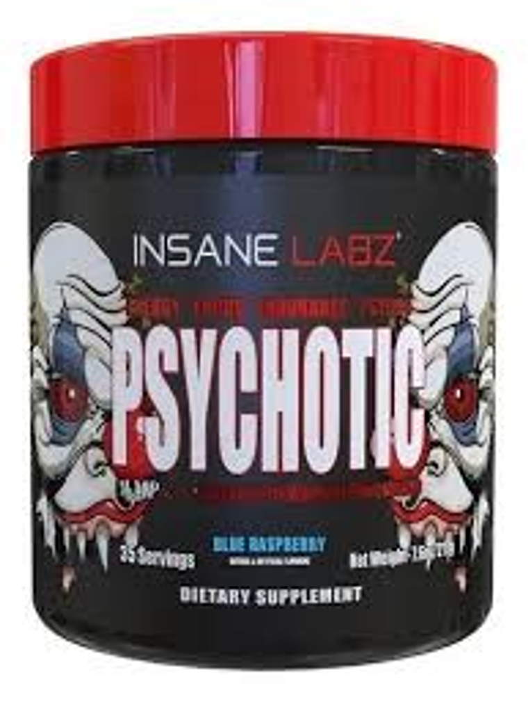 Psychotic SAW High Pre Workout USA - 188 grs / 30 servicios, blue raspberry 1