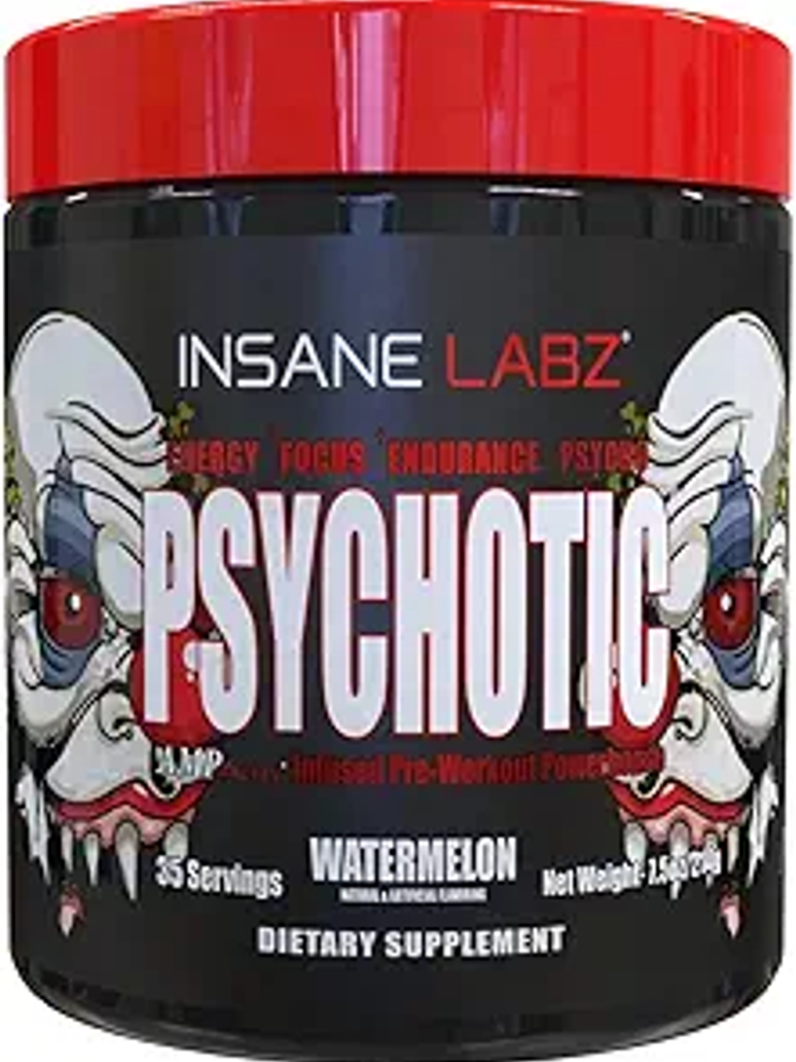 Psychotic RED Infused Pre-Workout USA - 214 grs / 35 servicios, watermelon 1