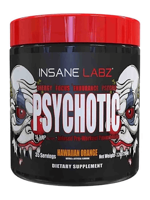 Psychotic SAW High Pre Workout USA - 187 grs / 30 servicios, blood orange