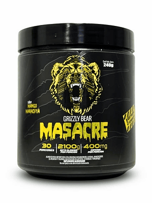 MASACRE Pre Workout - 240 grs / 30 servicios, mango maracuyá