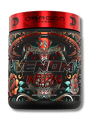 VENOM INFERNO Extreme Pre Workout USA - 280 grs / 40 servicios, sandileta shot