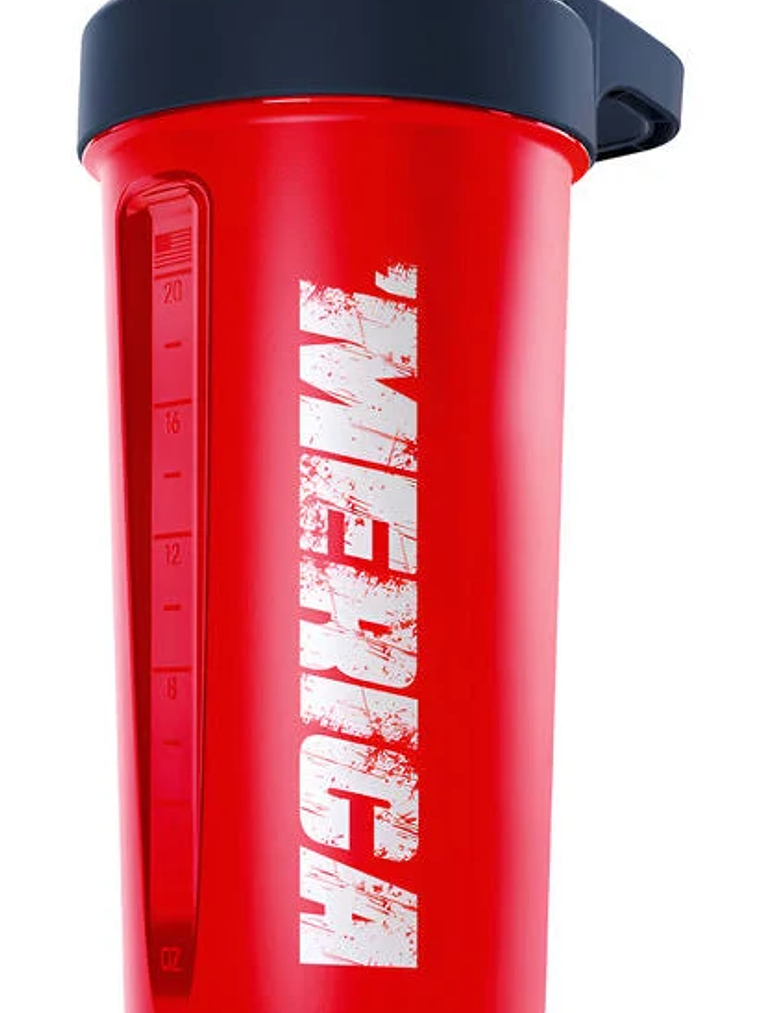 Shaker DRAGON PHARMA AMERICA c/rejilla mezcladora - CIERRE FÁCIL Red - 700 ml (Made in USA) 1