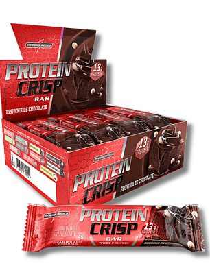 CRISP BAR 13 grs Protein - 12 unidades / 45 grs, brownie de chocolate