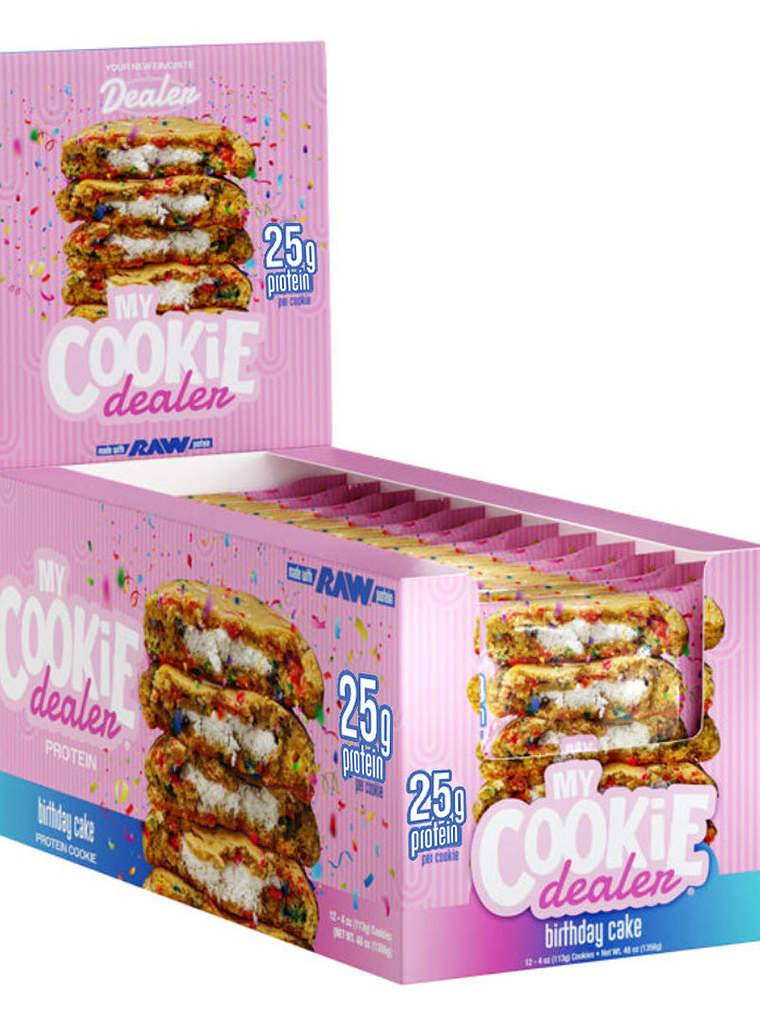 MY COOKIE Dealer 15 grs Protein COOKIE - 12 unidades / 63 grs, birthday cake 1