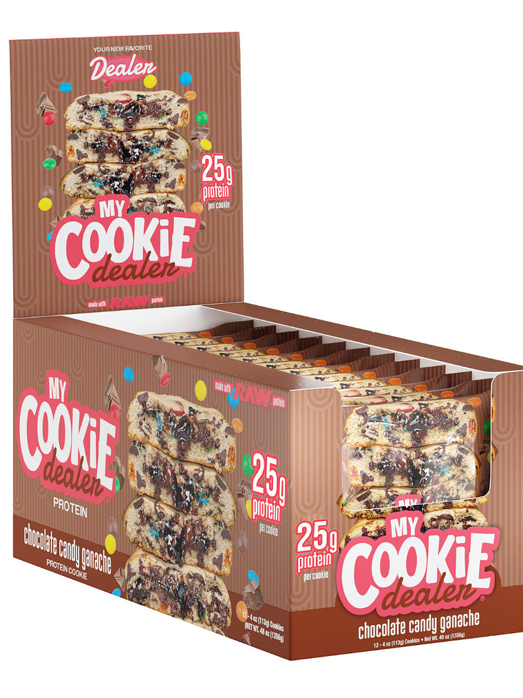 MY COOKIE Dealer 15 grs Protein COOKIE - 12 unidades / 63 grs, chocolate candy ganache 1