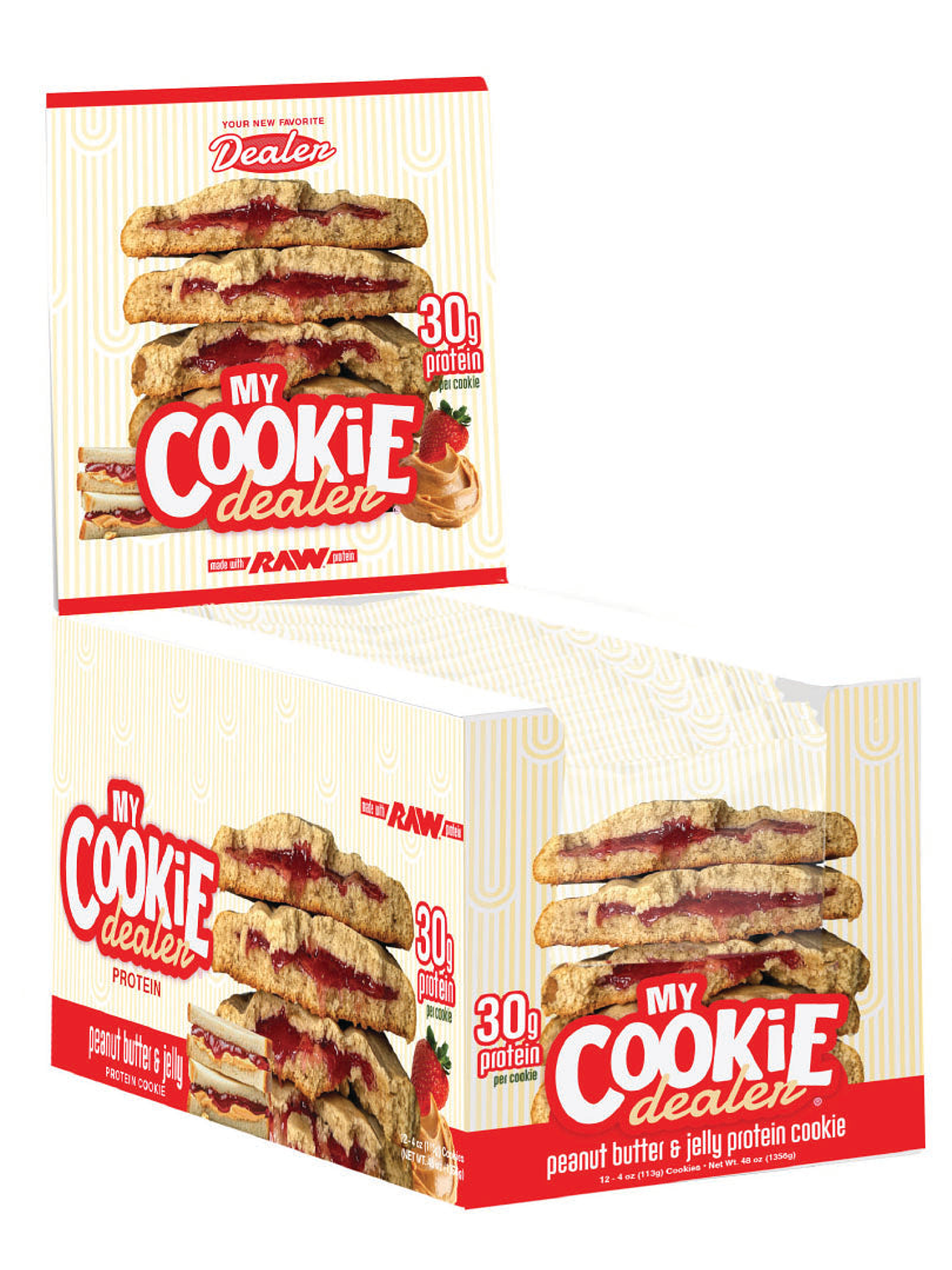 MY COOKIE Dealer 17 grs Protein COOKIE - 12 unidades / 63 grs, peanut butter & jelly 1