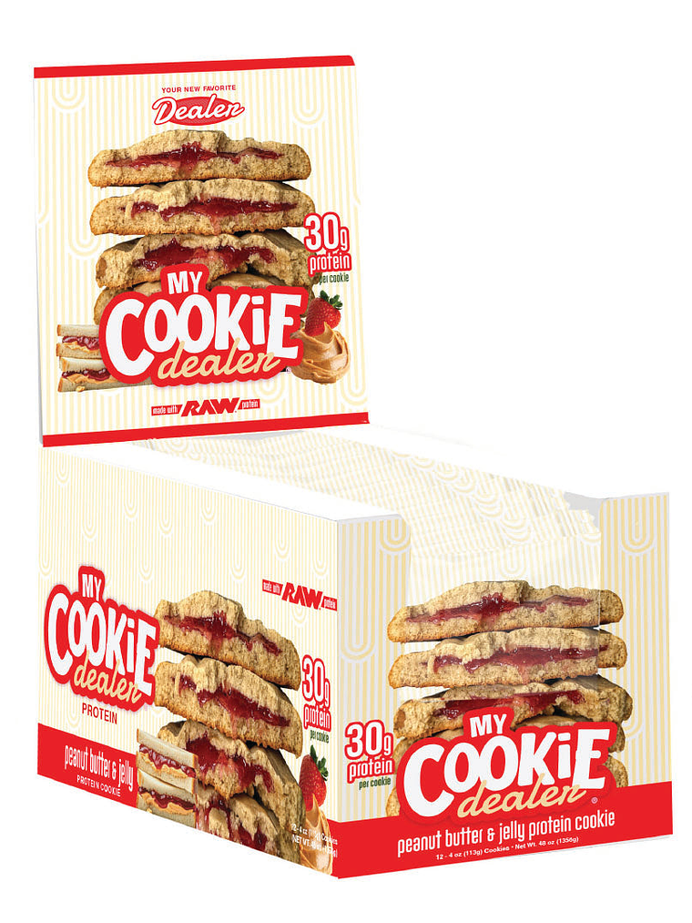 MY COOKIE Dealer 17 grs Protein COOKIE - 12 unidades / 63 grs, peanut butter & jelly 1