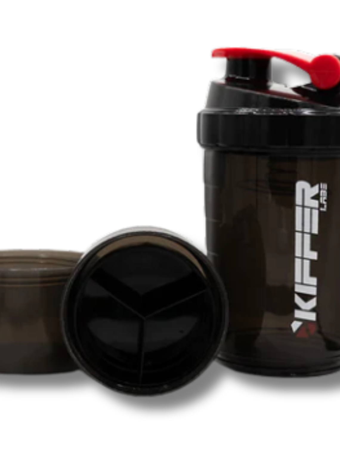 Shaker KIFFER c/batidor & 2 compartimientos (POLVO/PASTILLERO) Black - 400 ml 1