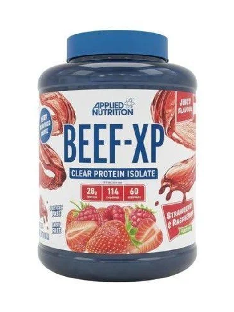 BEEF-XP Clear Protein ISOLATE - 1.8 kgs / 60 servicios, strawberry & raspberry (TEXTURA DE JUGO) 1
