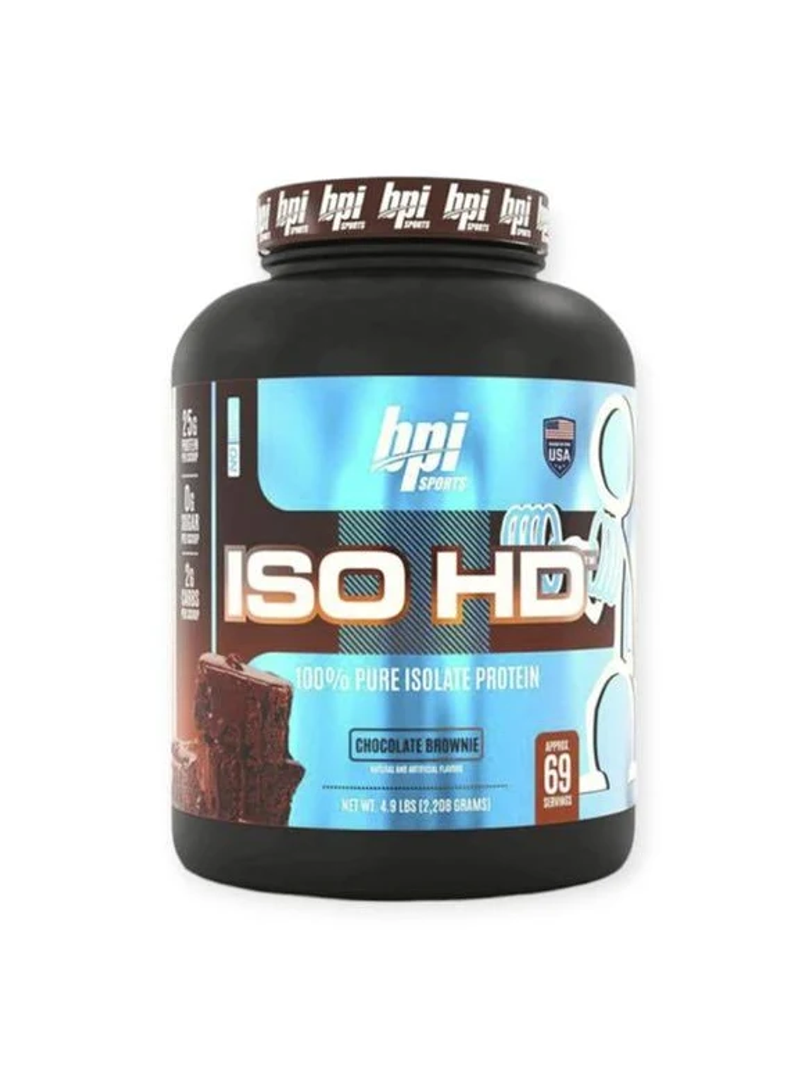 ISO HD 100% Pure Isolate Protein - 4.9 lbs / 69 servicios, chocolate brownie 1