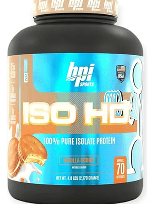 ISO HD 100% Pure Isolate Protein - 4.8 lbs / 70 servicios, vainilla cookie