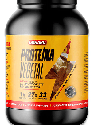 Proteína VEGETAL - 1 kg / 33 servicios, chocolate peanut butter