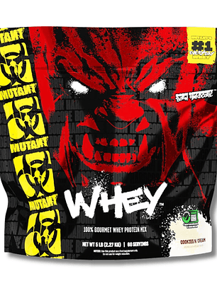 MUTANT Whey 100% Gourmet Protein MIX - 5 lbs / 60 servicios, cookies N cream