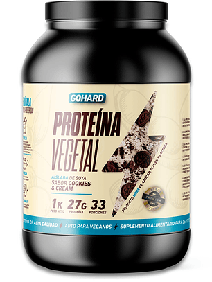 Proteína VEGETAL - 1 kg / 33 servicios, cookies & cream
