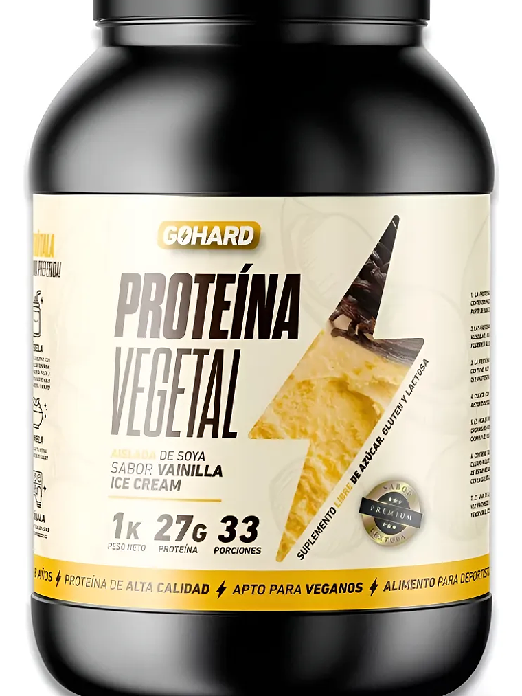 Proteína VEGETAL - 1 kg / 33 servicios, vainilla ice cream 1