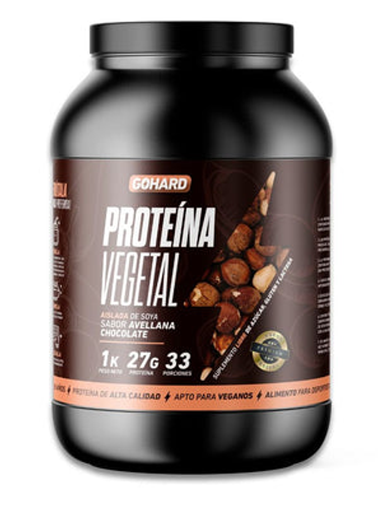 Proteína VEGETAL - 1 kg / 33 servicios, avellana chocolate 1