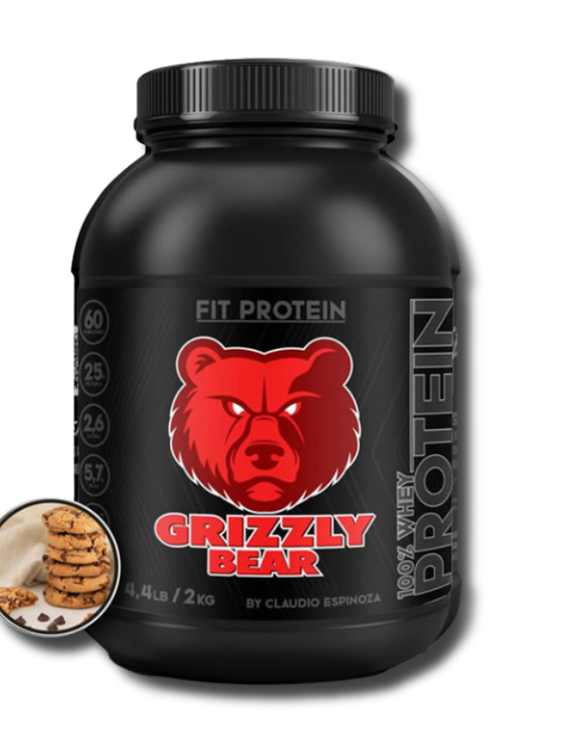 FIT PROTEIN 100% Whey - 4.4 lbs / 60 servicios, cookies and cream 1