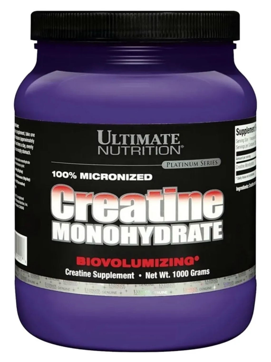 Creatina MONOHYDRATE Biovolumizing - 1000 grs / 200 servicios, unflavored 1