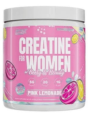Creatina for WOMEN + Booty & Beauty - 324 grs / 30 servicios, pink lemonade