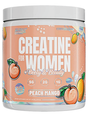 Creatina for WOMEN + Booty & Beauty - 315 grs / 30 servicios, peach mango