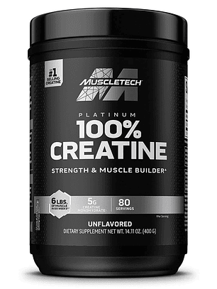 100% Creatina PLATINUM Monohydrate - 400 grs / 80 servicios, unflavored