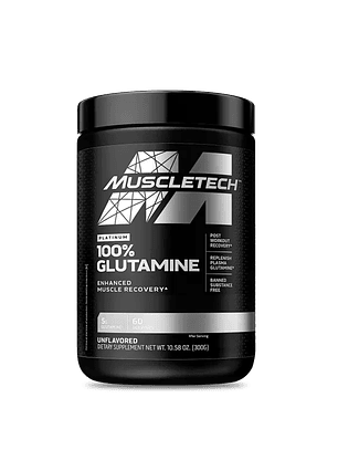 100% GLUTAMINA Platinum - 300 grs / 60 servicios, unflavored