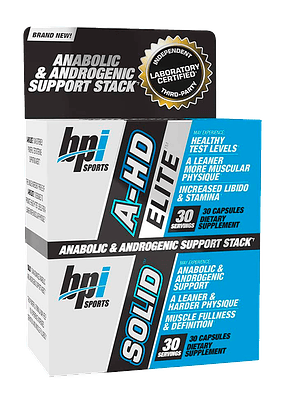 A-HD ELITE / SOLID Anabolic & Androgenic Support Stack USA - 60 caps / 30 servicios