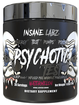 Psychotic TEST Infused Pre-Workout USA - 276 grs / 30 servicios, watermelon