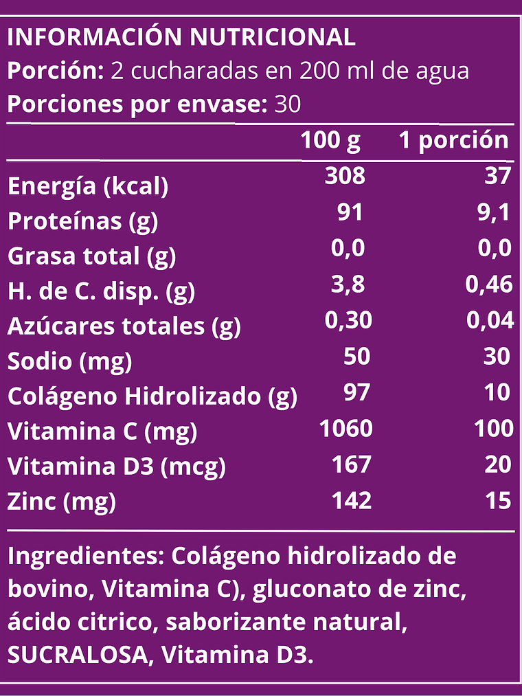 Colágeno hidrolizado Sabor Berries (para 30 días) 3