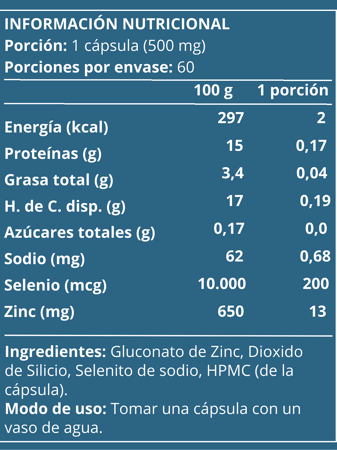 Selenio 60 cápsulas vegetales (para 60 días) 3