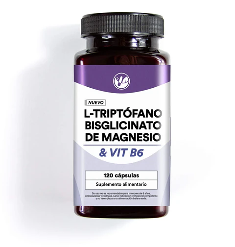 Bisglicinato de magnesio + L- Triptofano y B6 120 Caps | Sueño Profundo