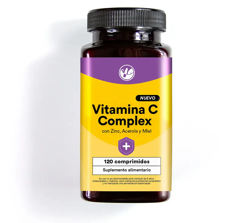 Vitamina C + Zinc| masticables Acerola y Miel 120 comprimidos