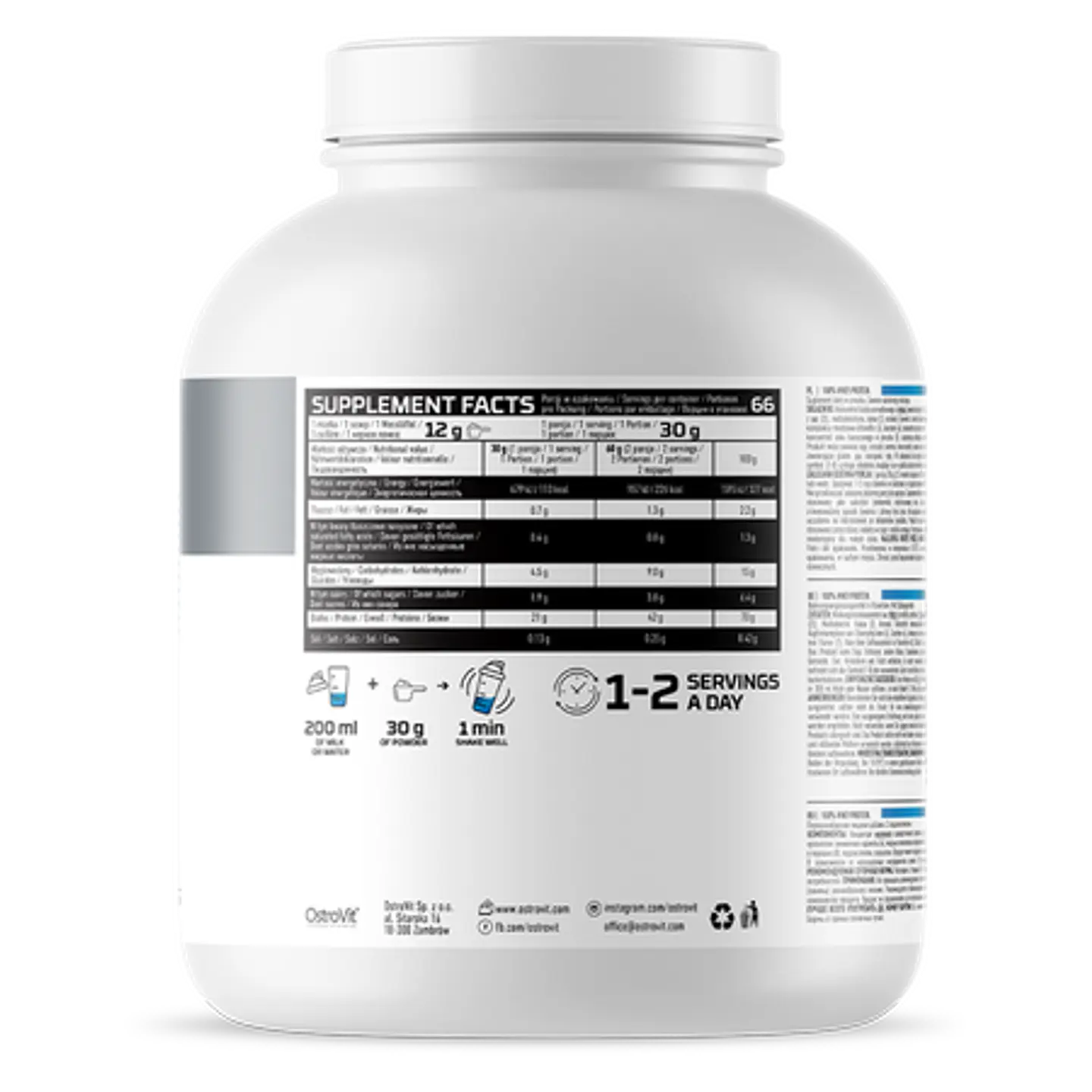Ostrovit Proteina 100% Whey 2000 G Peanut Butter 2