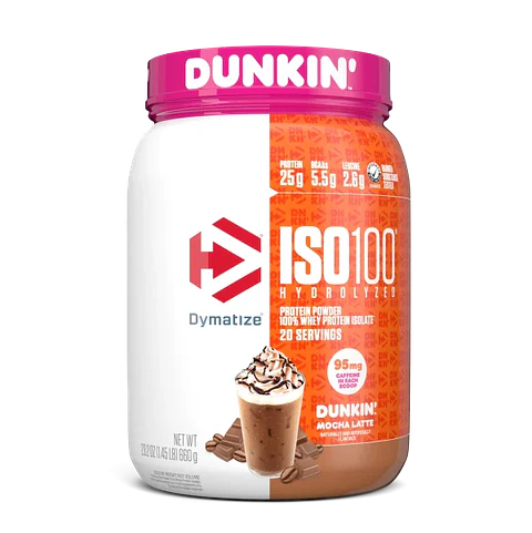 Dymatize Proteina ISO 100 1.4 Lb Dunkin Edición Limitada Mocha Latte
